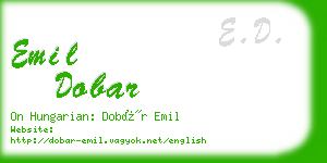 emil dobar business card